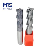 MTS HRC55 soild carbide TiSiN coating and use ZK30UF raw material roughing end mill for semi finish